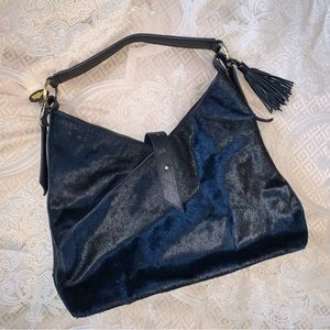 Loulou de La Falaise Leather Calf Hair Purse